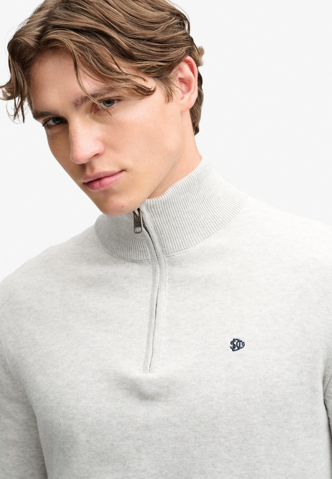 Superdry M6110768A trui heren grijs melee