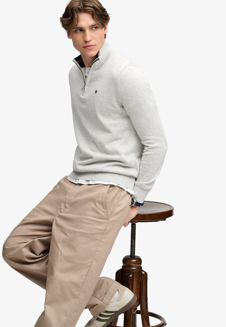 Superdry M6110768A trui heren grijs melee