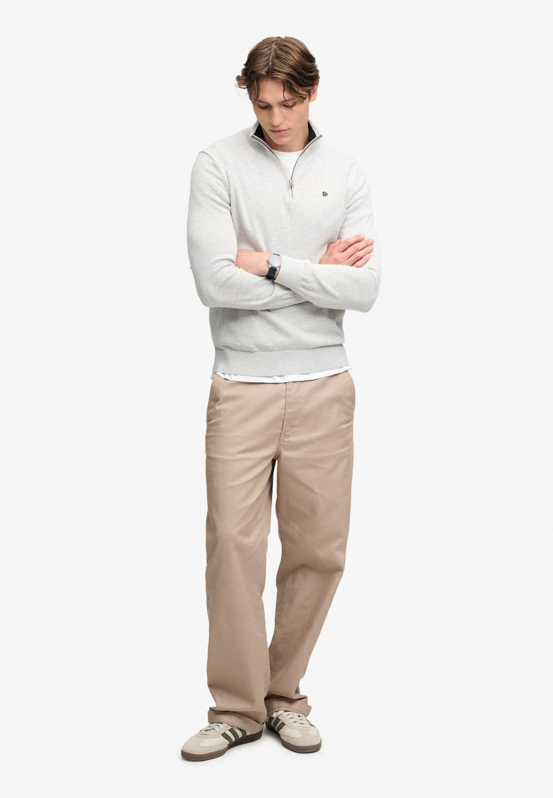 Superdry M6110768A trui heren grijs melee
