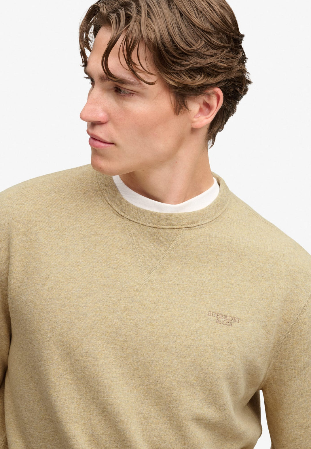 Superdry M2014701A sweater heren zand