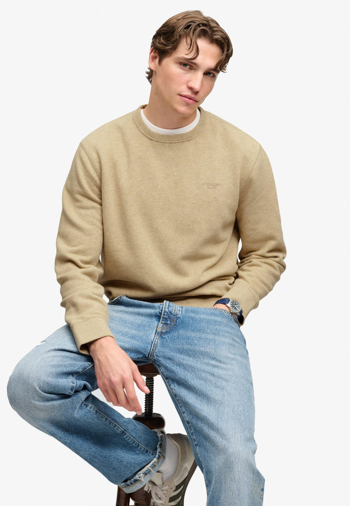 Superdry M2014701A sweater heren zand