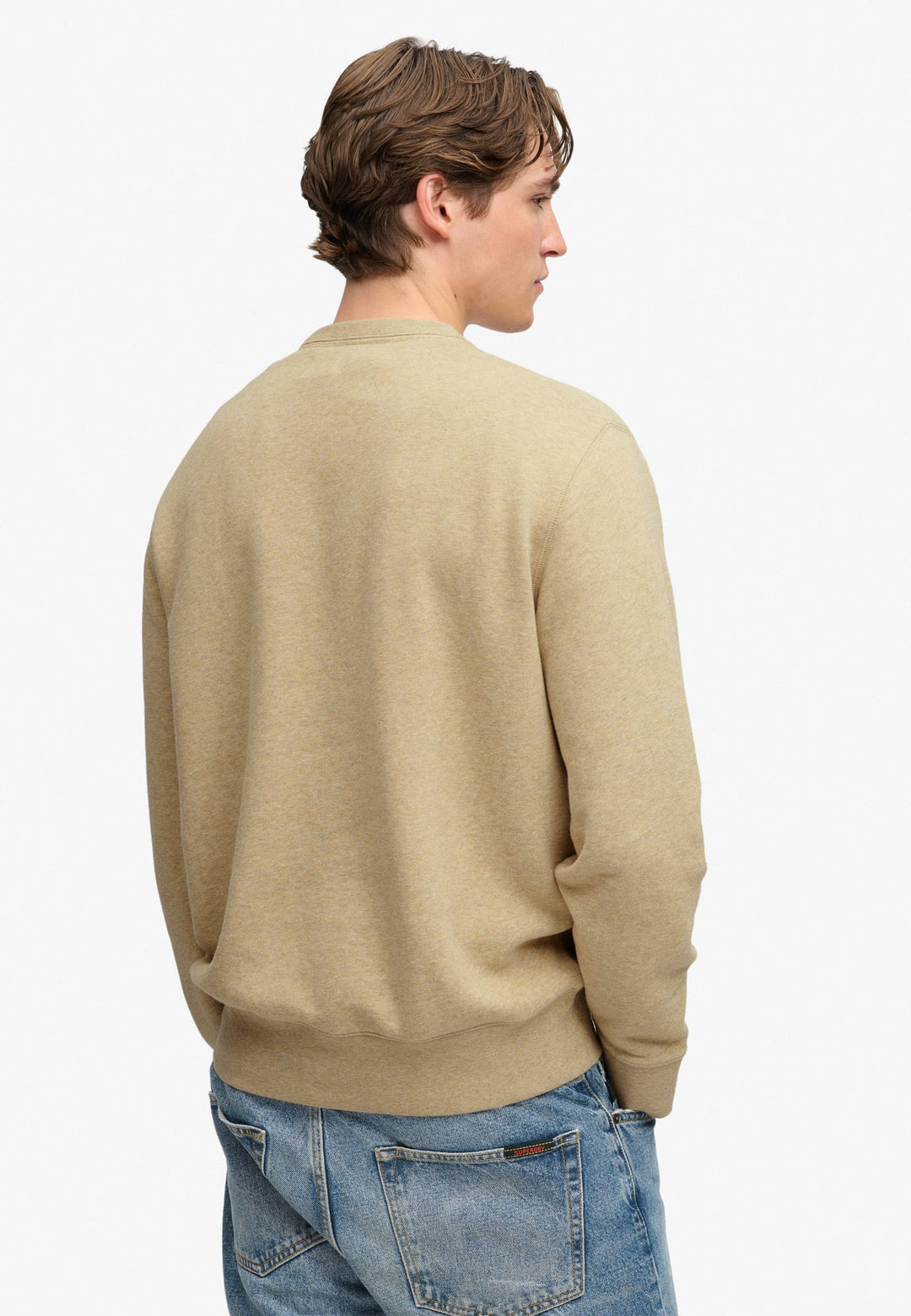 Superdry M2014701A sweater heren zand