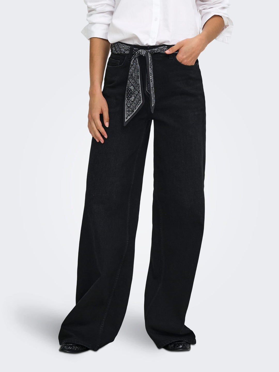 Jacqueline de Yong Vera jeans loose fit zwart - dames - Black Denim - L32