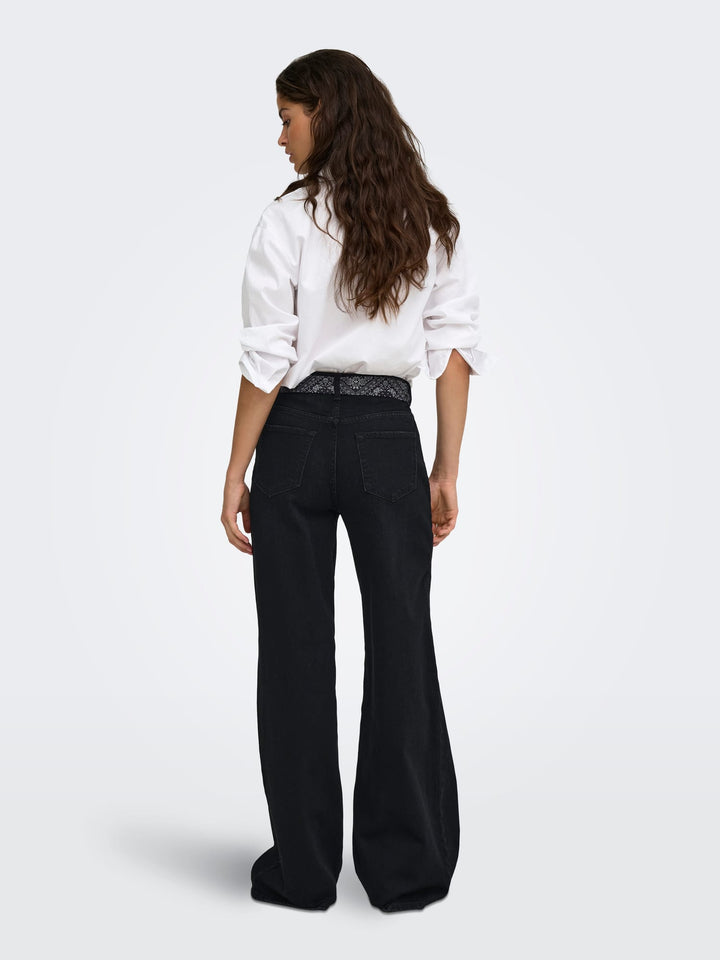 Jacqueline de Yong Vera jeans loose fit zwart - dames - Black Denim - L32
