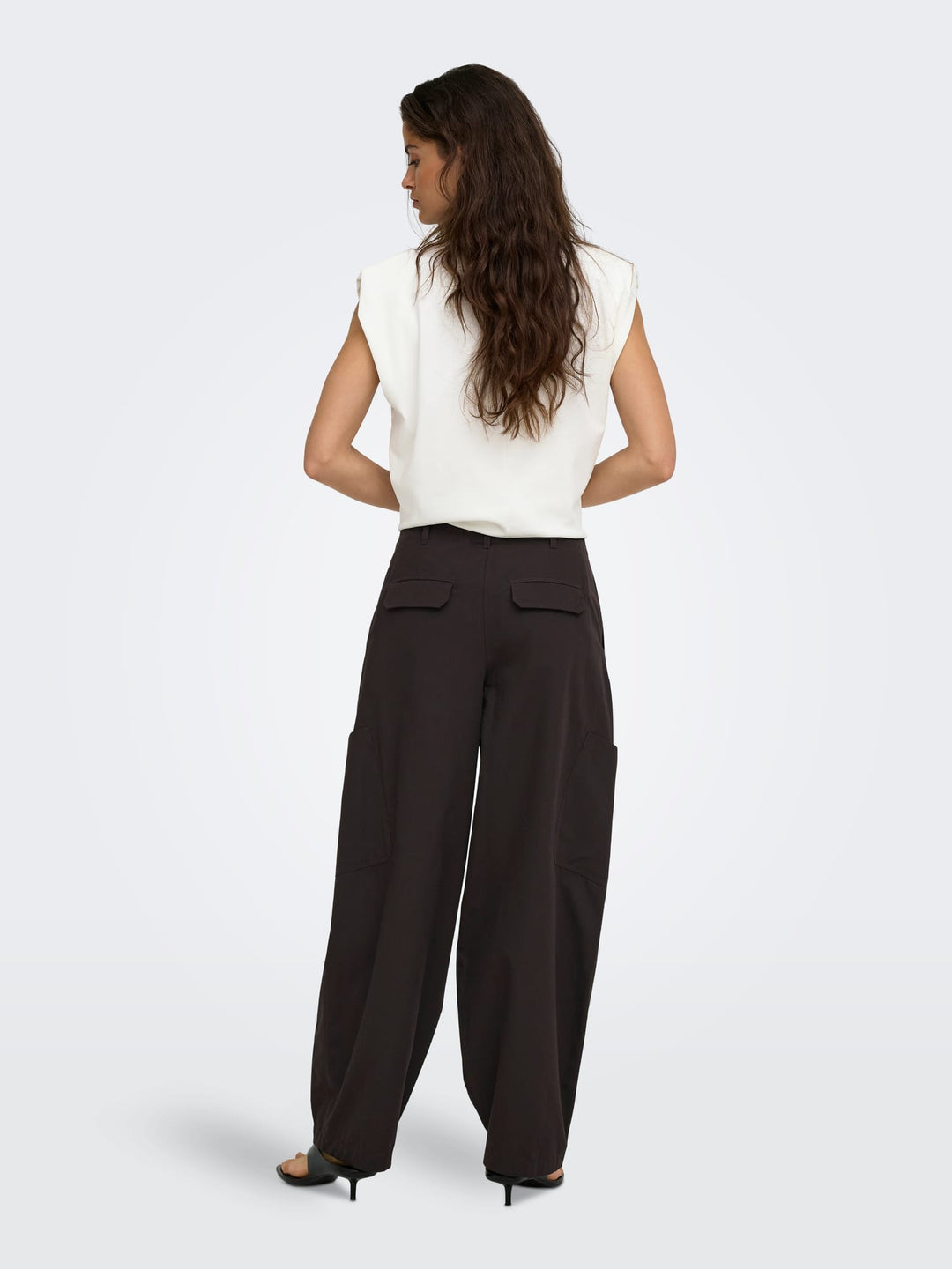 Only 15390390 Geo lange broek dames bruin