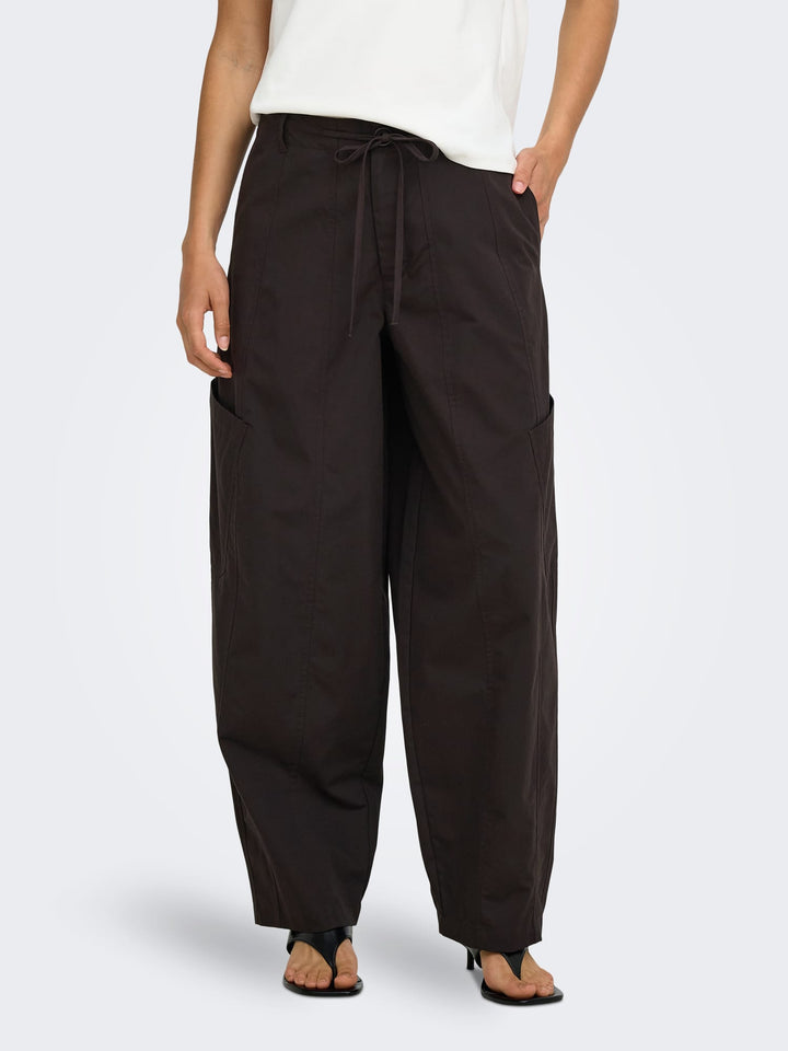 Only 15390390 Geo lange broek dames bruin
