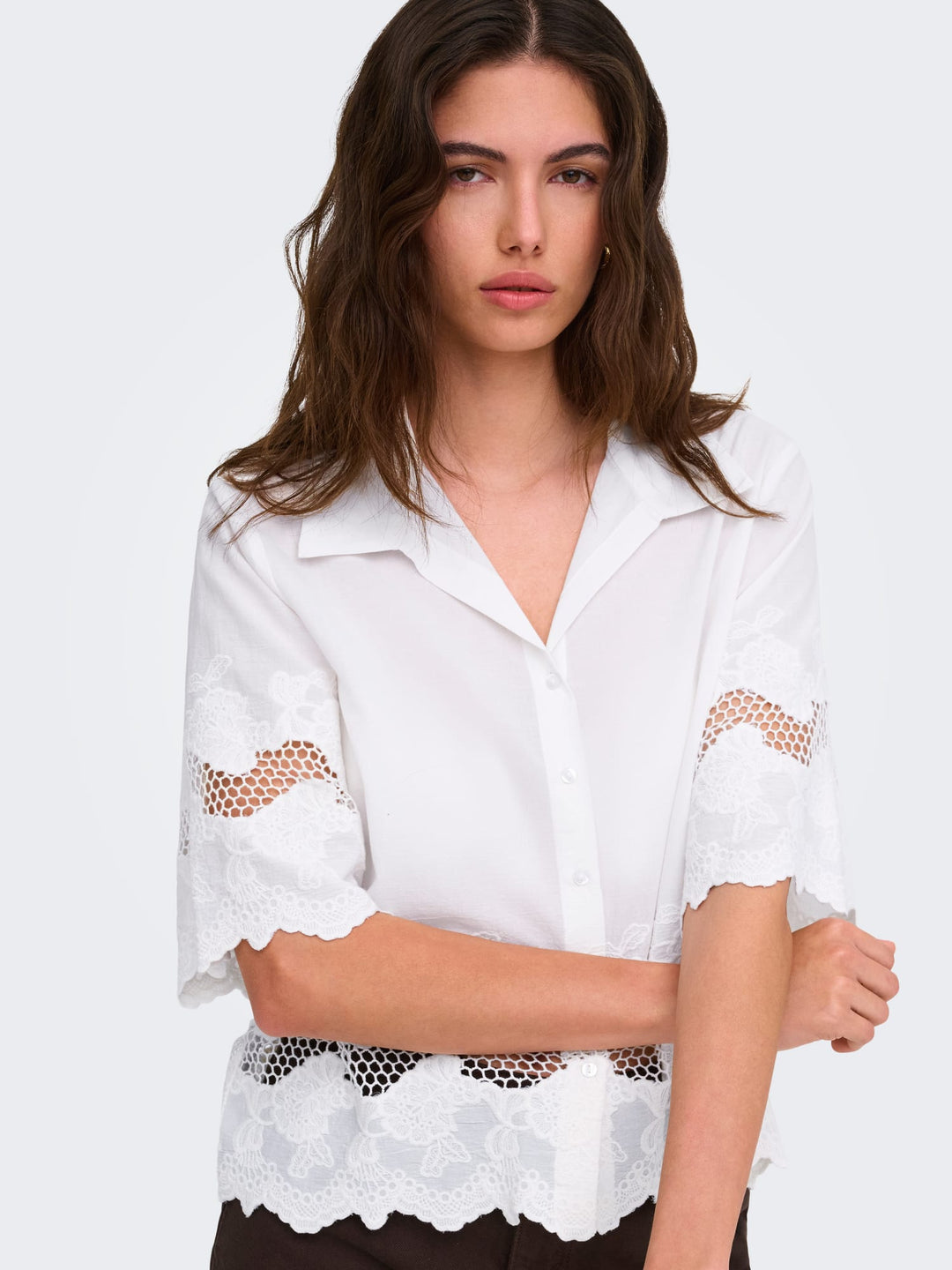 Jacqueline de Yong Svea blouse off-white – dames