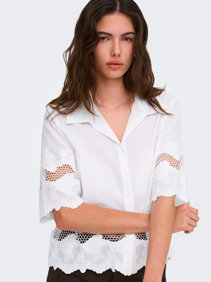 Jacqueline de Yong Svea blouse off-white – dames