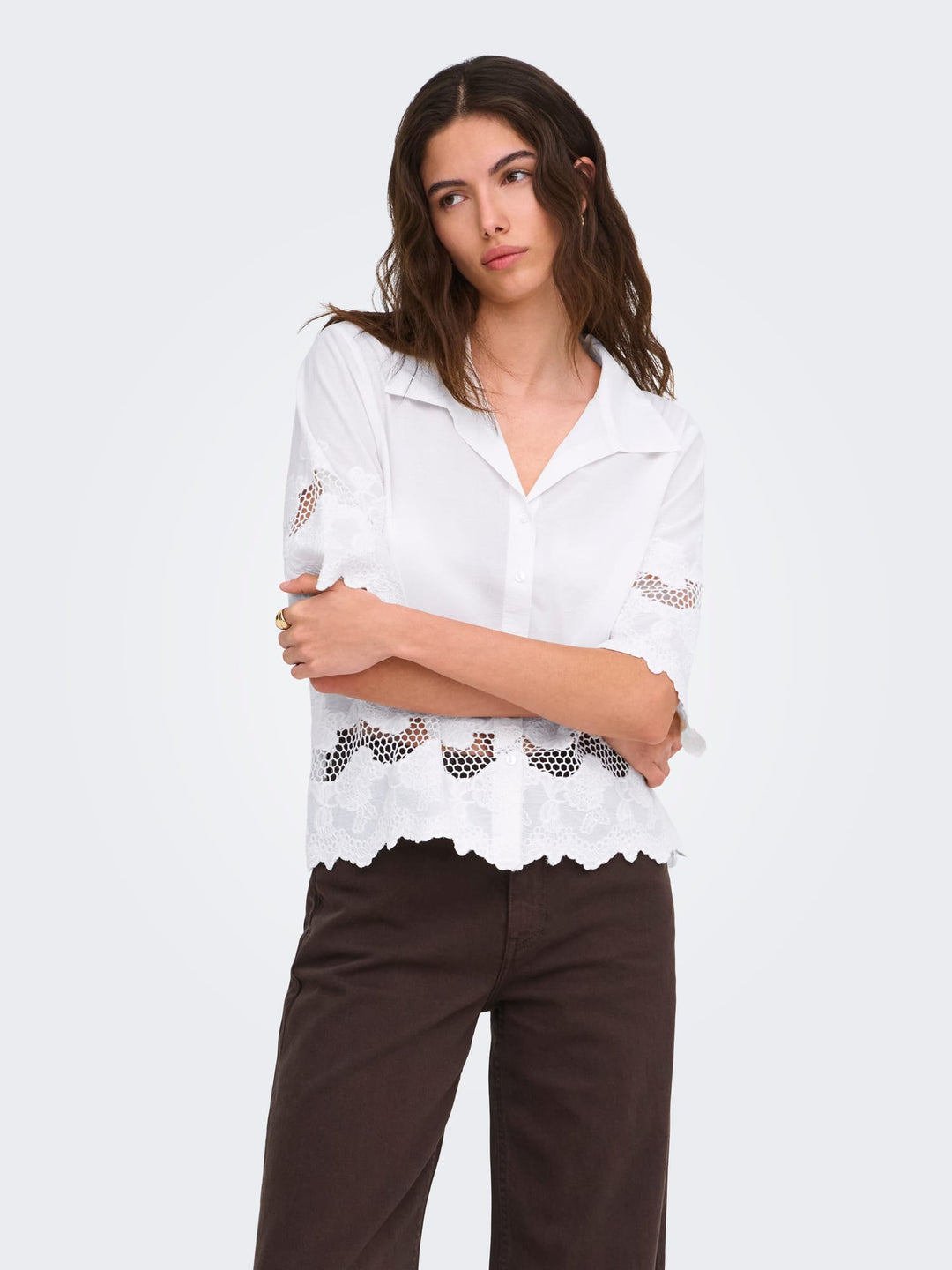 Jacqueline de Yong Svea blouse off-white – dames