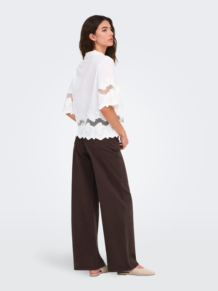 Jacqueline de Yong Svea blouse off-white – dames