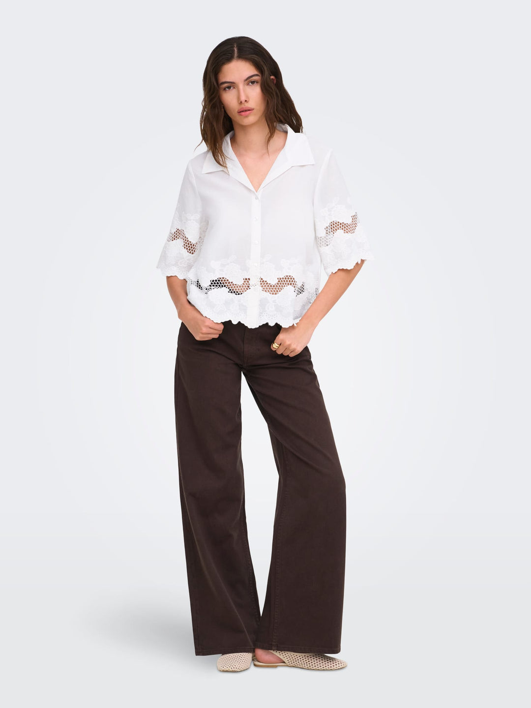 Jacqueline de Yong Svea blouse off-white – dames