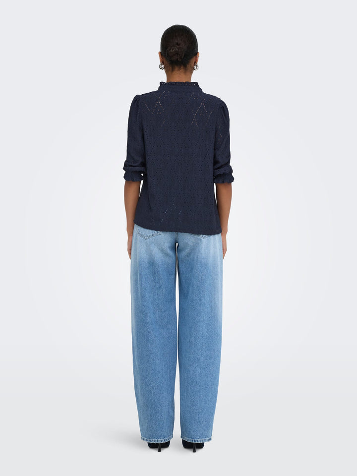 Only 15377146 Ziggy top k/m dames navy