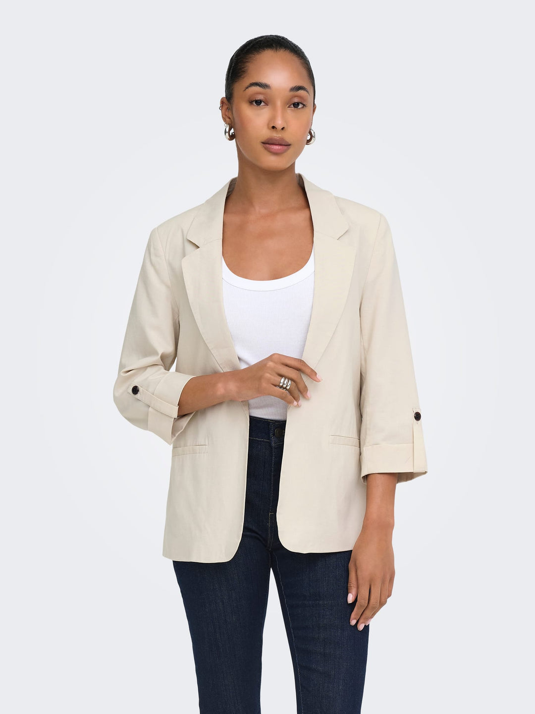 Only 15374114 Caro-isola blazer dames beige