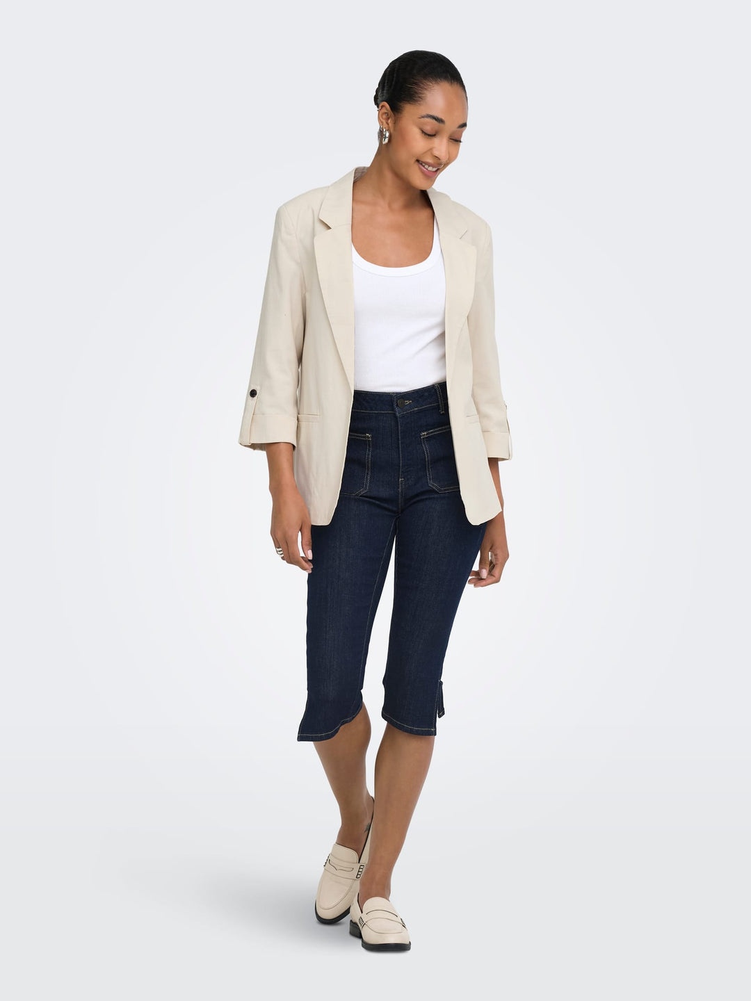 Only 15374114 Caro-isola blazer dames beige