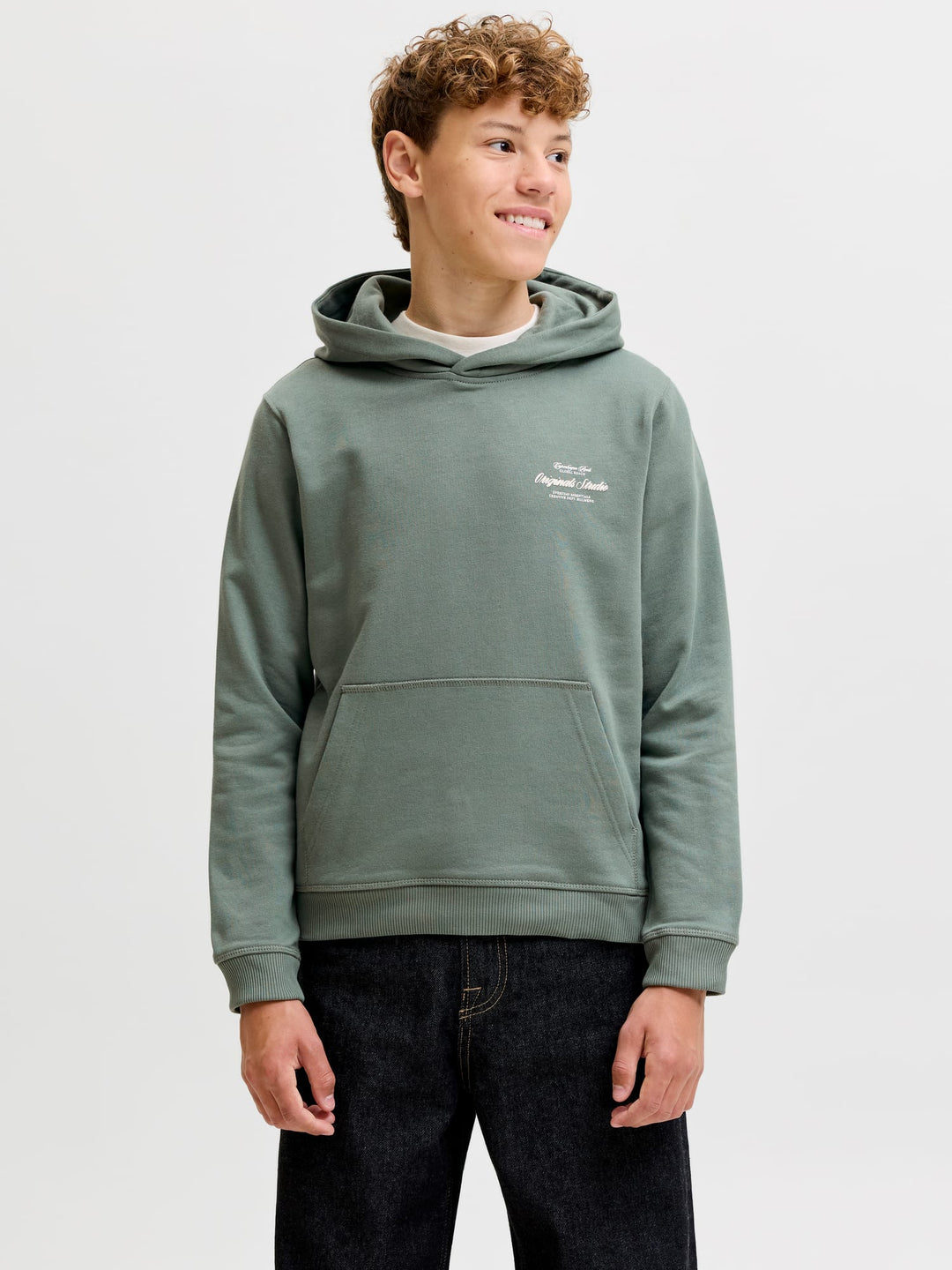 jack & jones kids Norrebro hoodie olijf – jongens