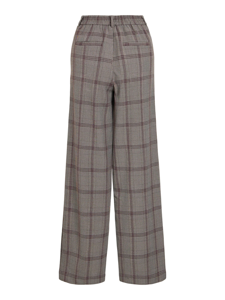 Vila Varone lange broek dames bruin dessin