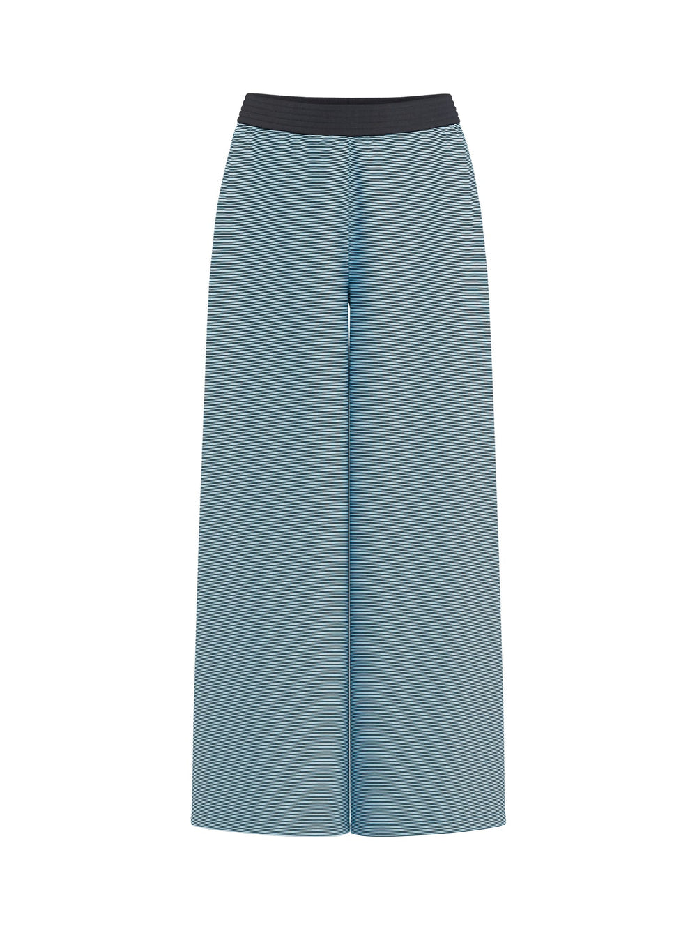Hype drop HDPAIGE MW WIDE PANTS – dames lange broek - Blauw Dessin