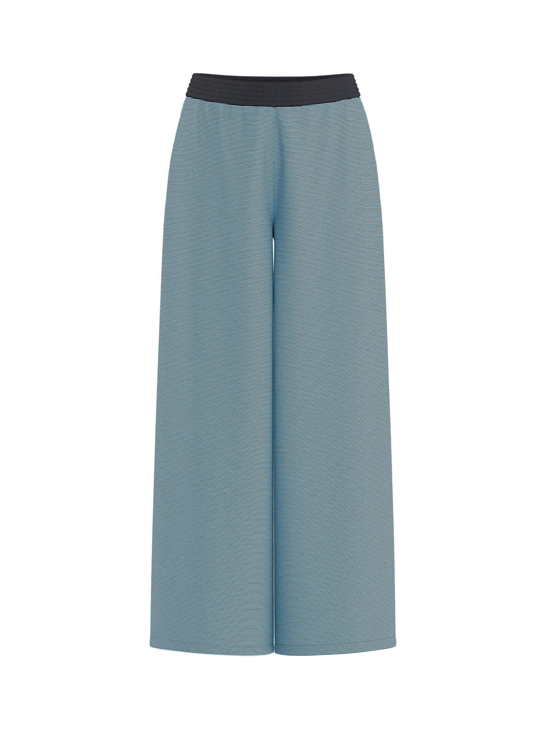 Hype drop HDPAIGE MW WIDE PANTS – dames lange broek - Blauw Dessin
