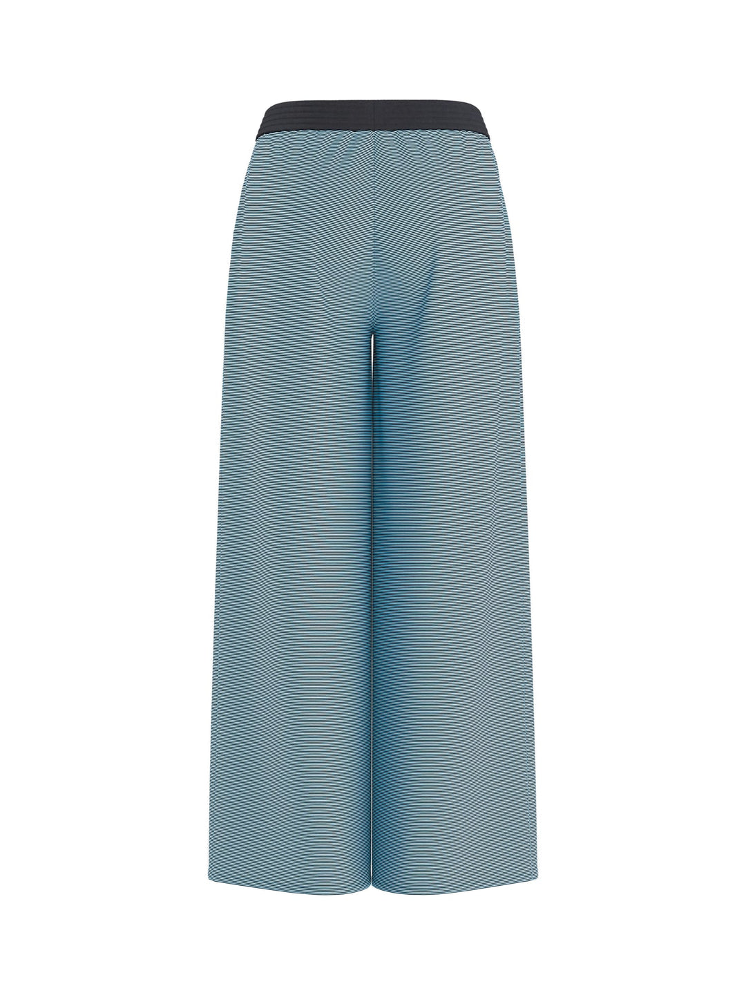 Hype drop HDPAIGE MW WIDE PANTS – dames lange broek - Blauw Dessin