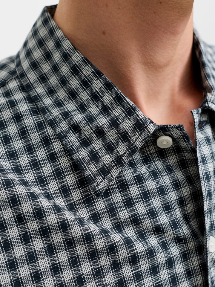 Jack &amp; Jones 12277479 Austin overhemd l/m heren blauw dessin