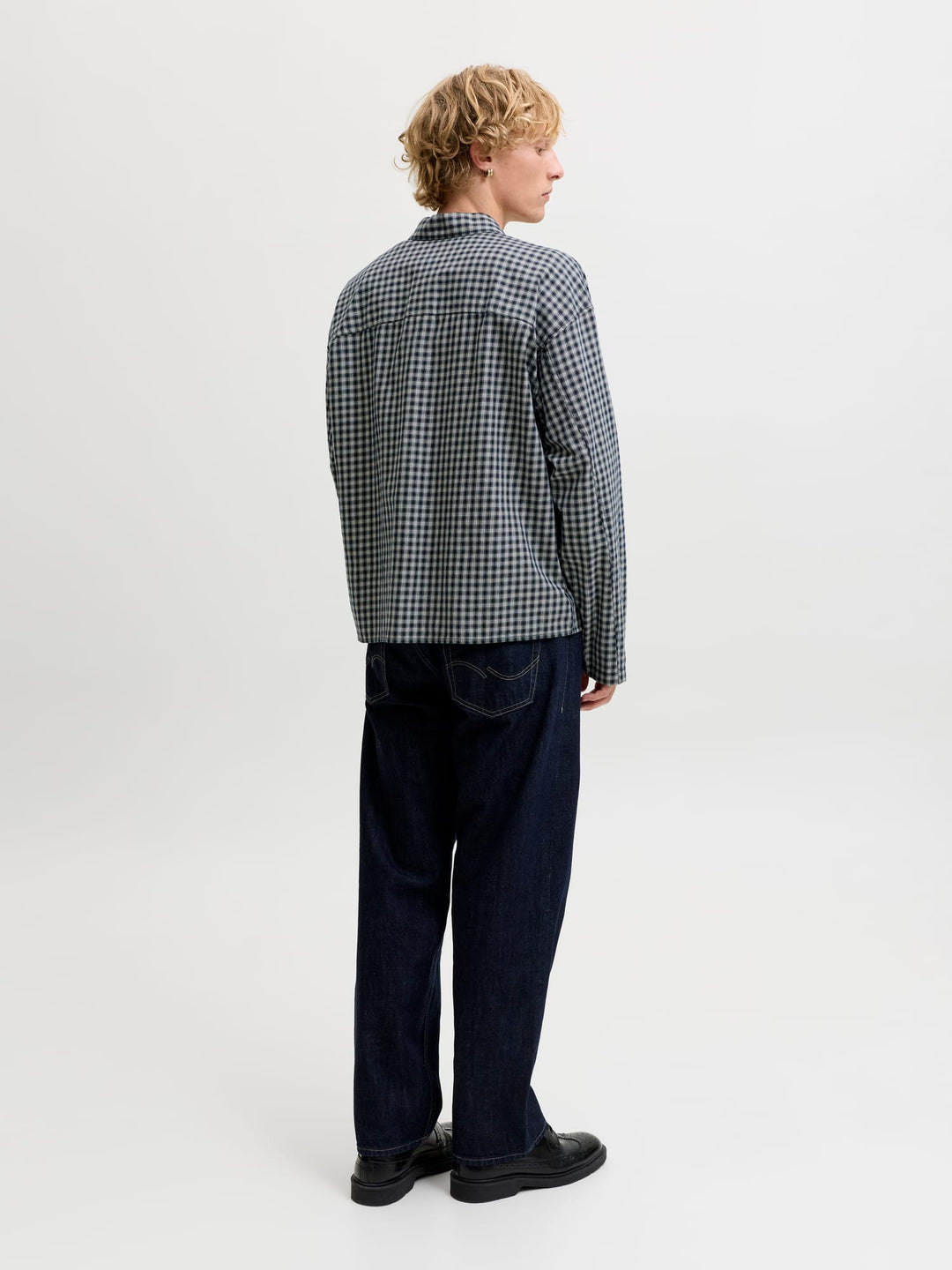 Jack &amp; Jones 12277479 Austin overhemd l/m heren blauw dessin