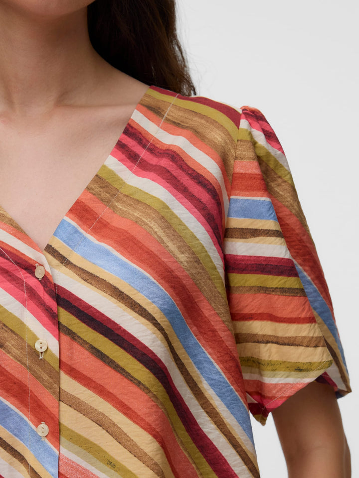 VERO MODA 10352026 Vita blouse k/m multicolor