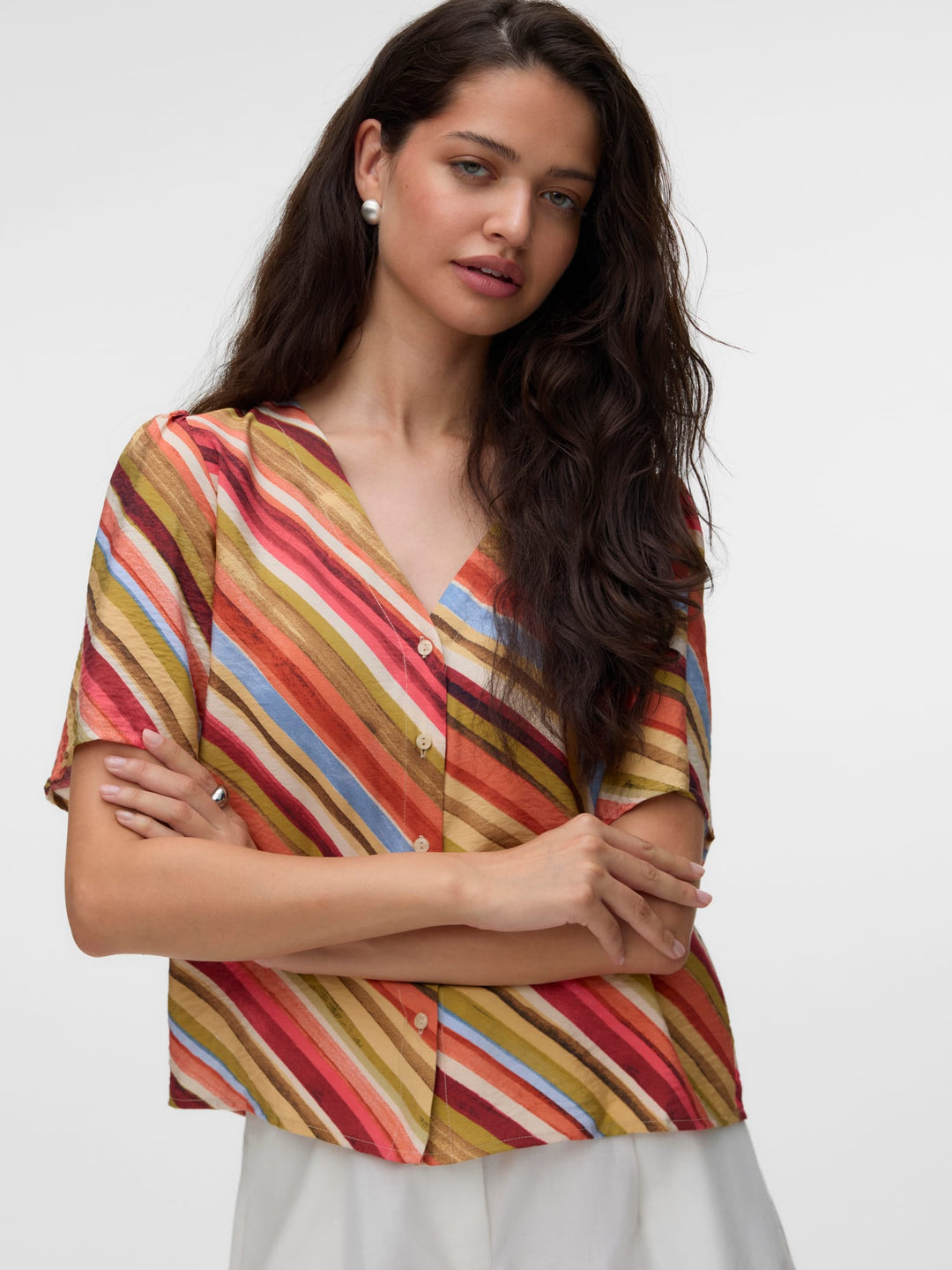 VERO MODA 10352026 Vita blouse k/m dames - multicolor
