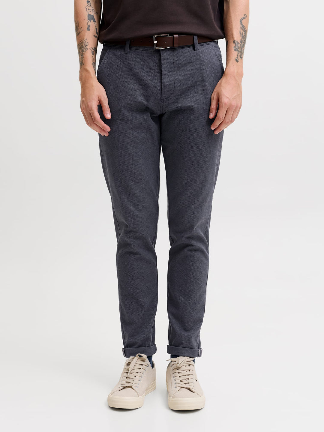 Jack & Jones Marco lange broek blauw dessin – heren - L34
