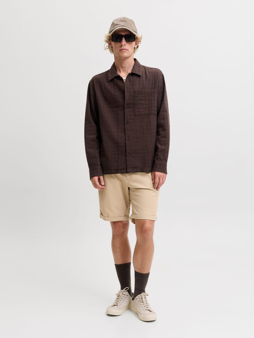 Jack & Jones 12206889 Fury short heren zand dessin