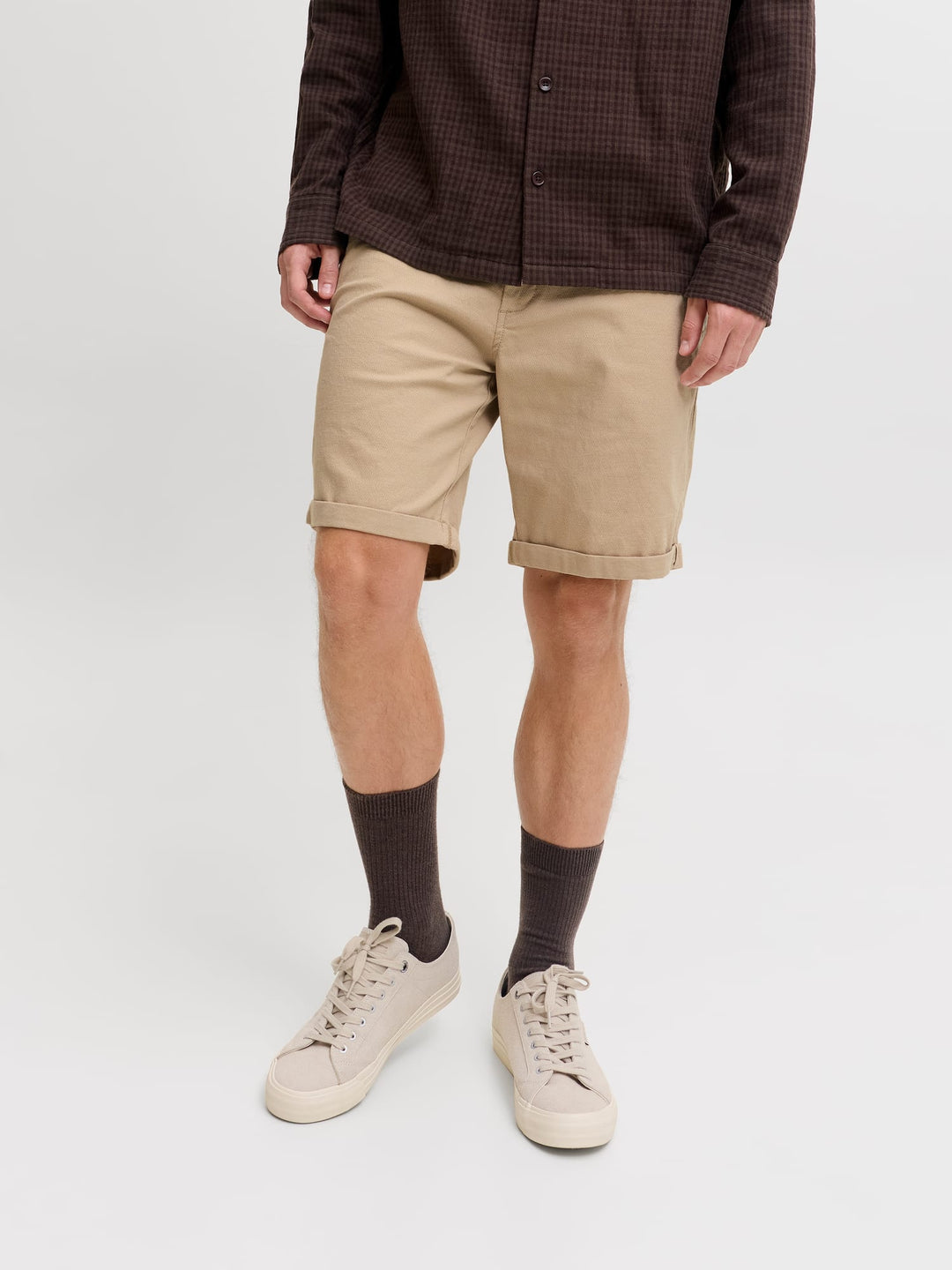 Jack &amp; Jones 12206889 Fury short heren zand dessin