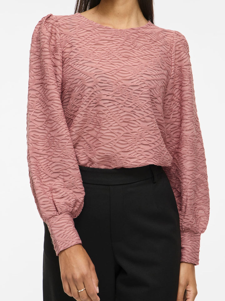 Vila Fina blouse oud roze – dames top l/m