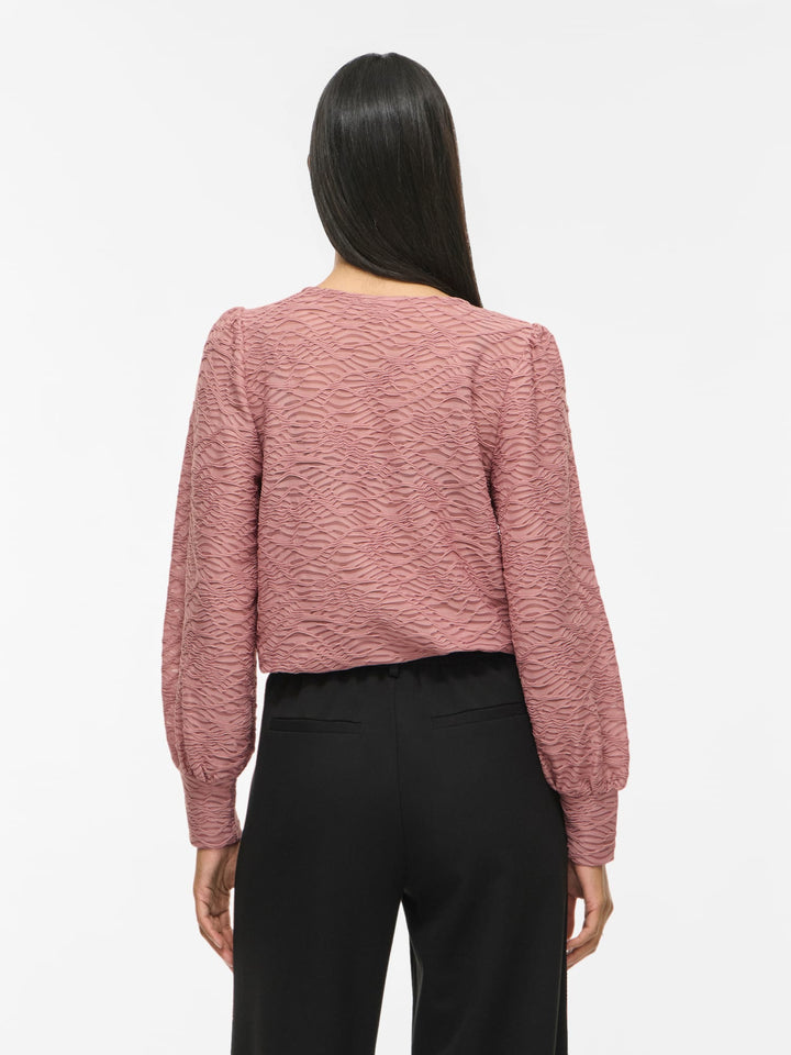 Vila Fina blouse oud roze – dames top l/m