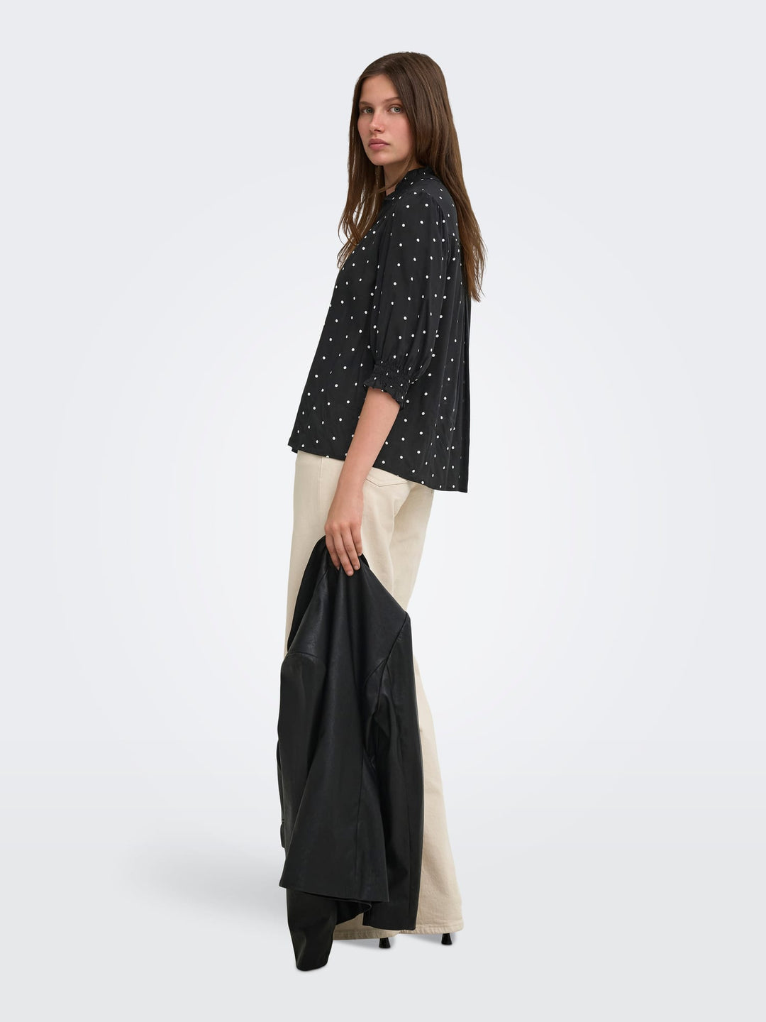Only blouse l/m dames zwart dessin – RAYA