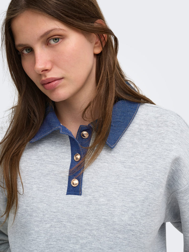 Only 15389568 Scarlet polo l/m dames – grijs