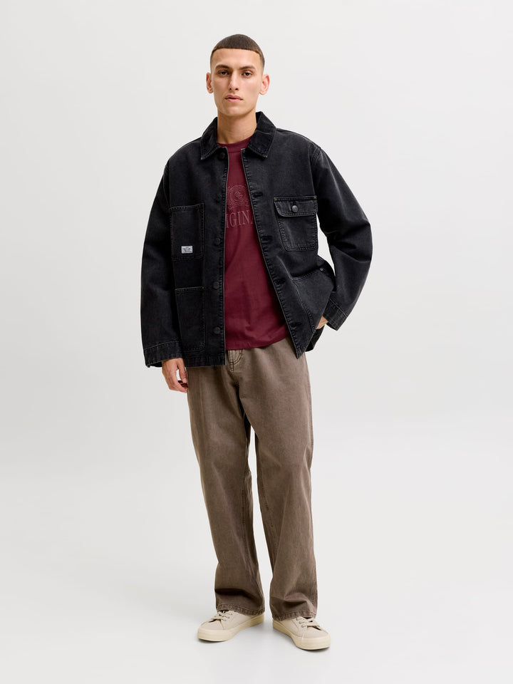 Jack & Jones 12299800 FREDERIKSBERG T-shirt wijnrood – heren