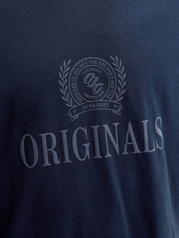 Jack & Jones t-shirt k/m heren navy – Frederik
