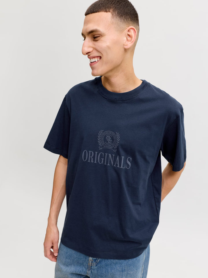 Jack & Jones 12299800 FREDERIKSBERG T-shirt navy – heren