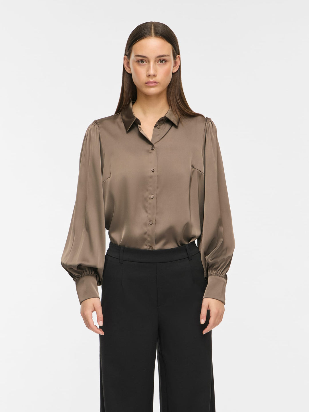 Vila Enna Ravenna blouse l/m bruin – dames