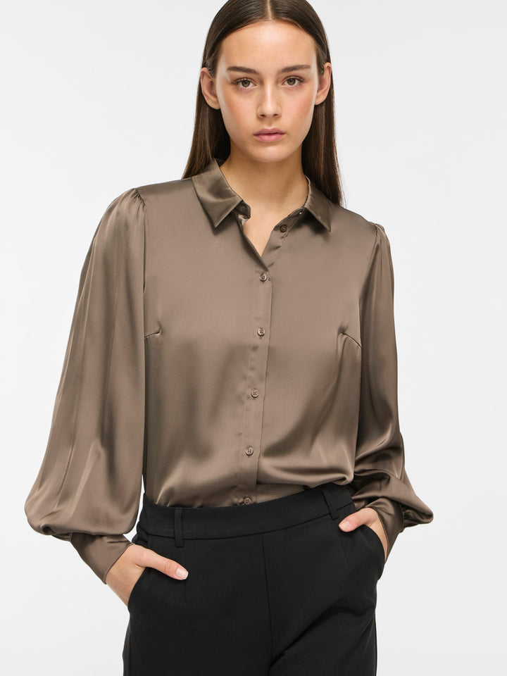 Vila Enna Ravenna blouse l/m bruin – dames