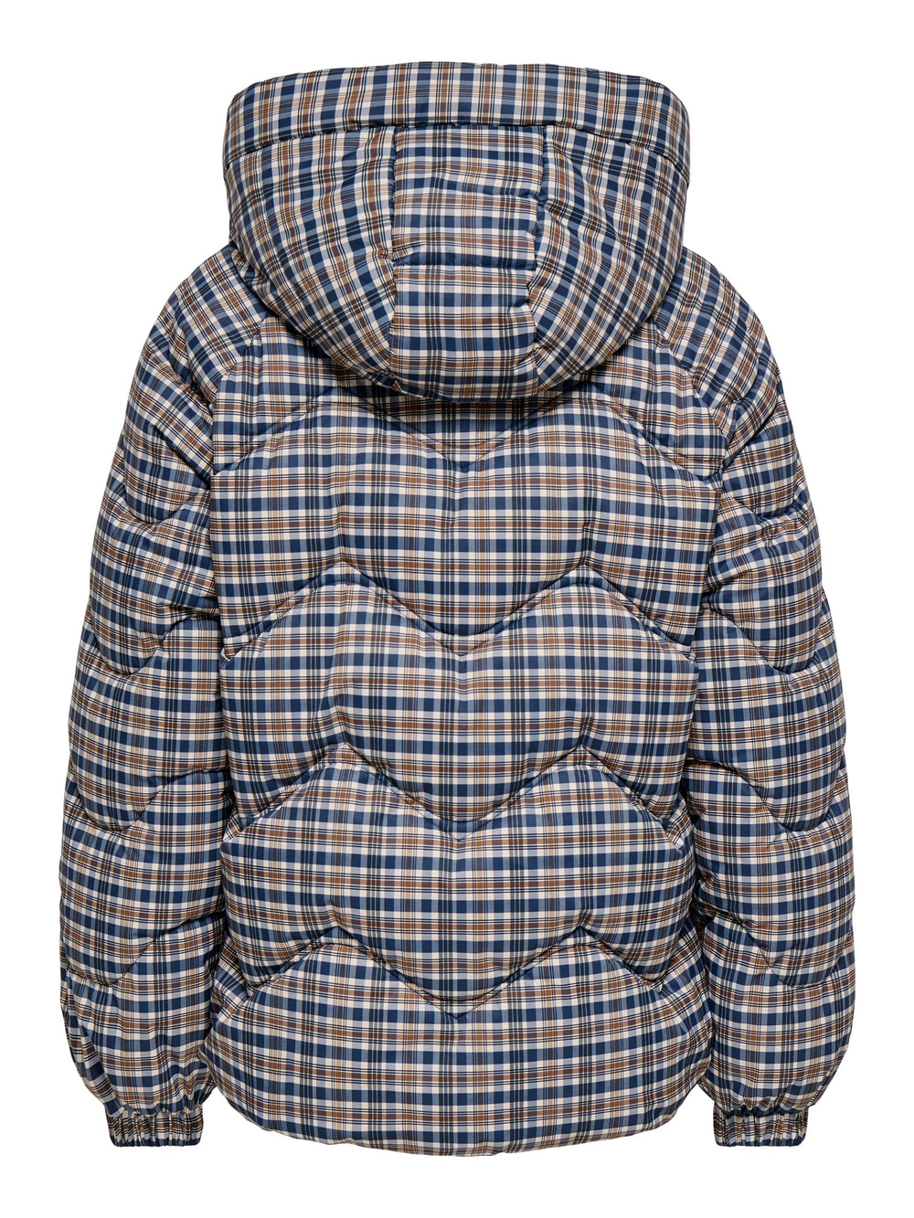 Jacqueline de Yong 15392731 power winterjas dames blauw dessin