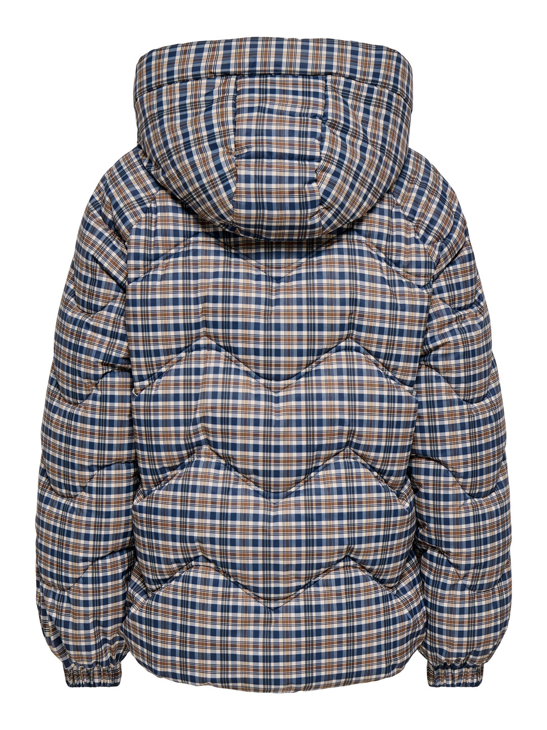 Jacqueline de Yong 15392731 power winterjas dames blauw dessin