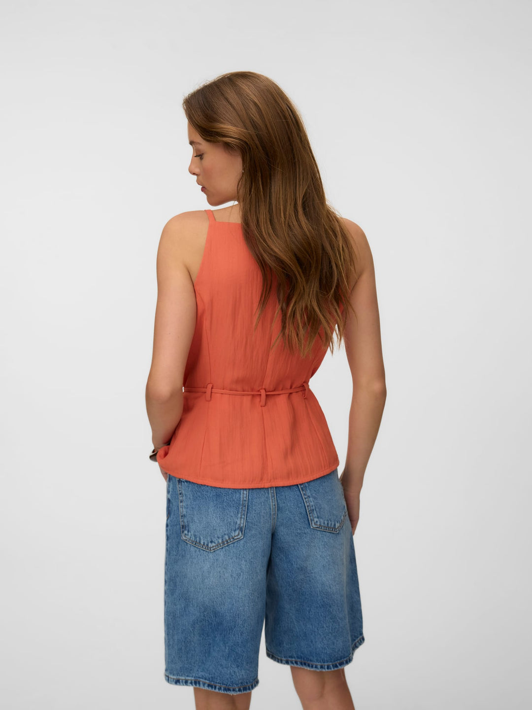 VERO MODA VMLIEVE SL BELTED WAISTCOAT – dames gilet - Oranje
