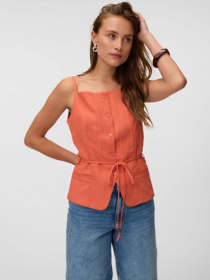 VERO MODA 10346688 lieve top z/m dames oranje