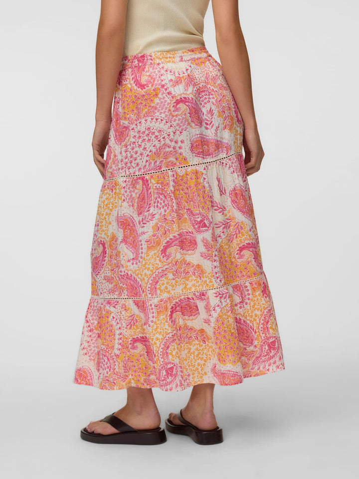 VERO MODA 10344759 Nina maxi rok – dames - Roze Dessin