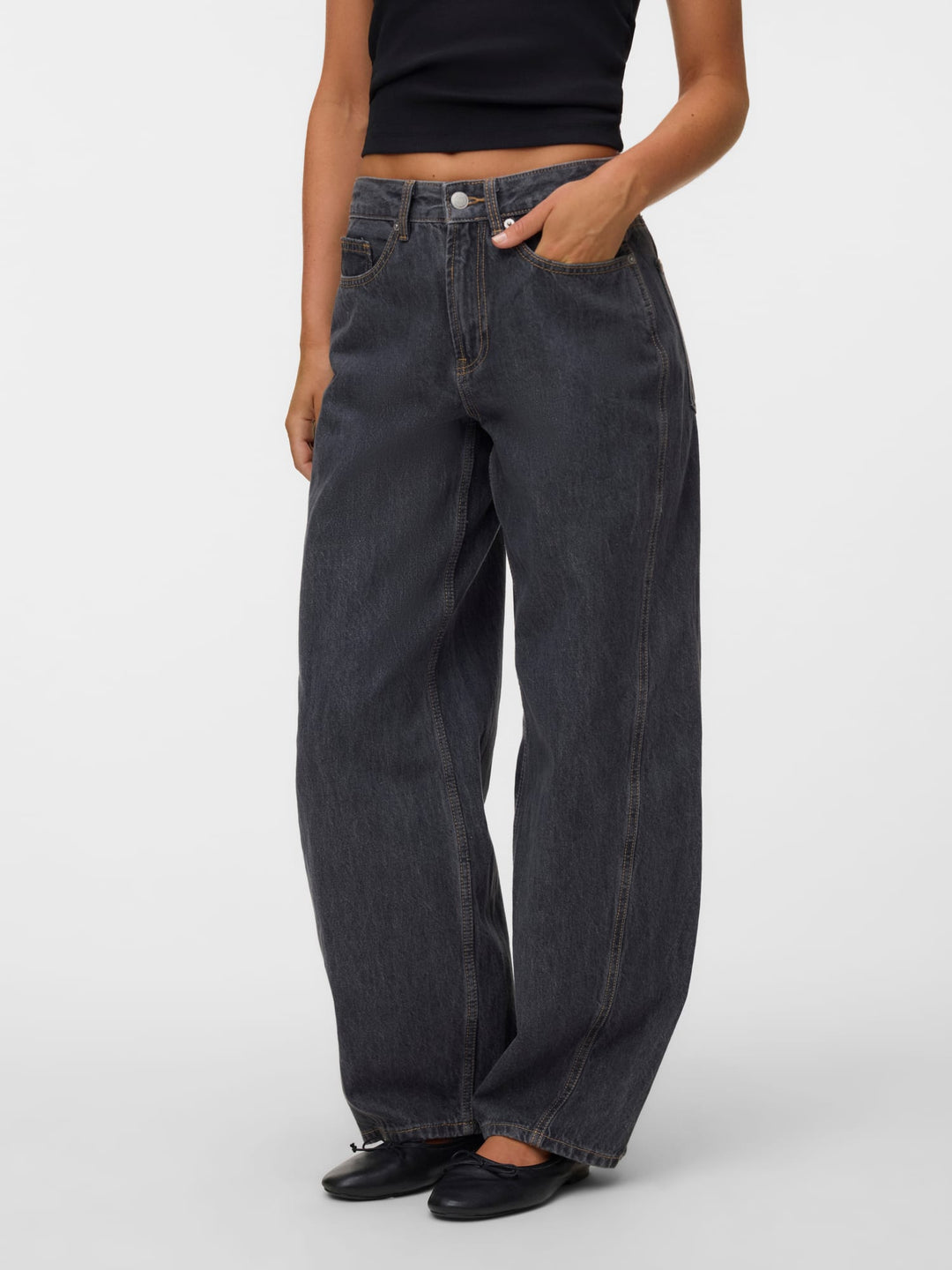 VERO MODA 10348170 Zoe jeans loose fit grey denim - L32