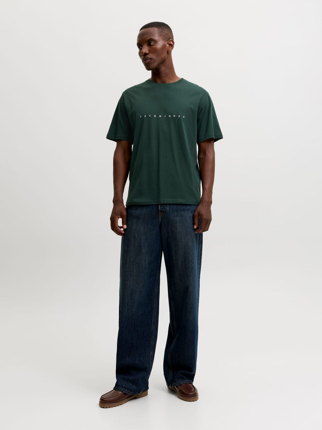 Jack & Jones JJESTAR T-shirt donkergroen – heren