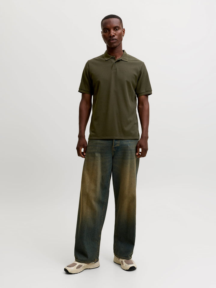 Jack & Jones polo k/m heren donkergroen – 12268130 Austin
