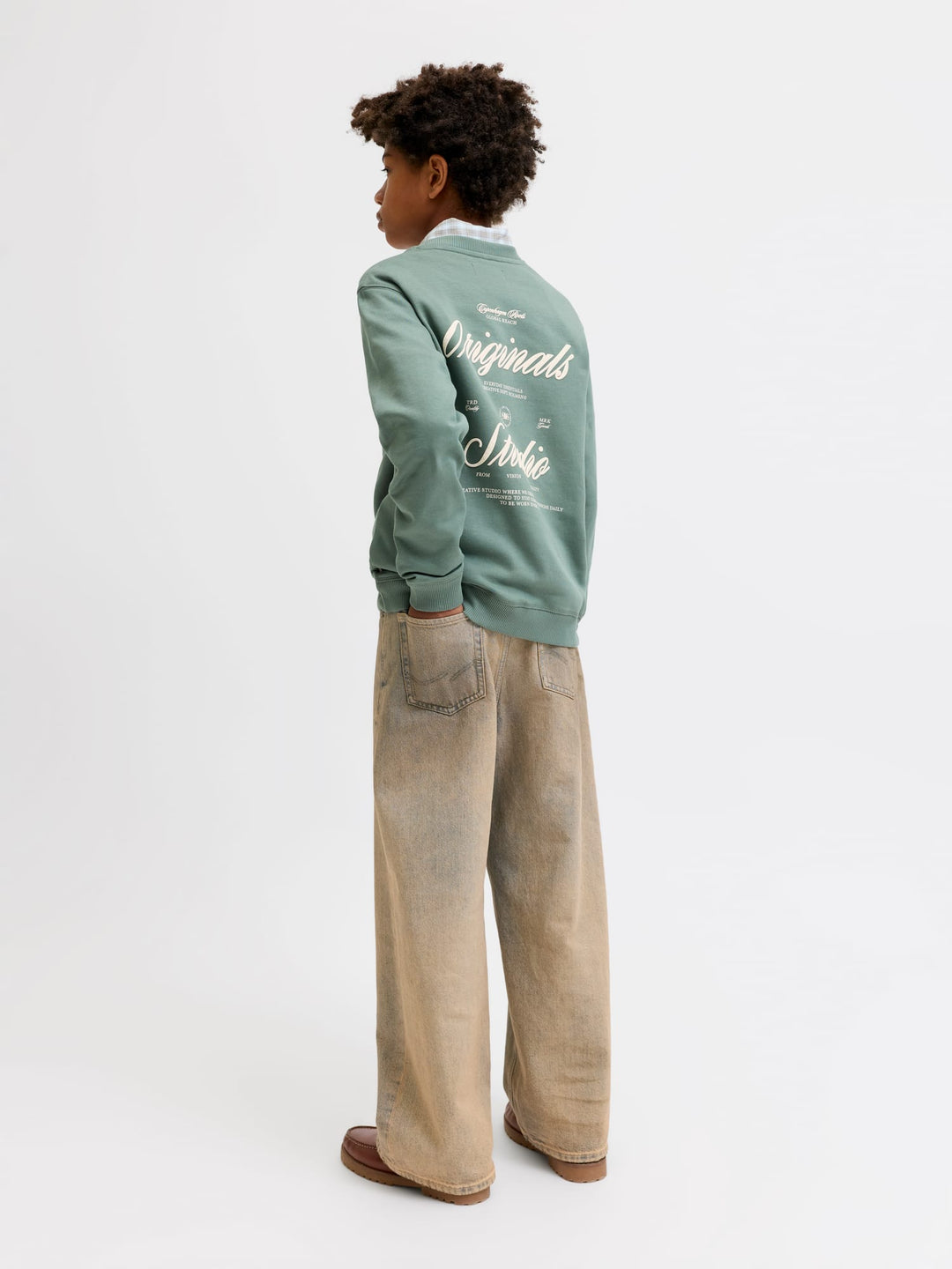 jack &amp; jones kids 12309118 Norrebro sweater jongens olijf