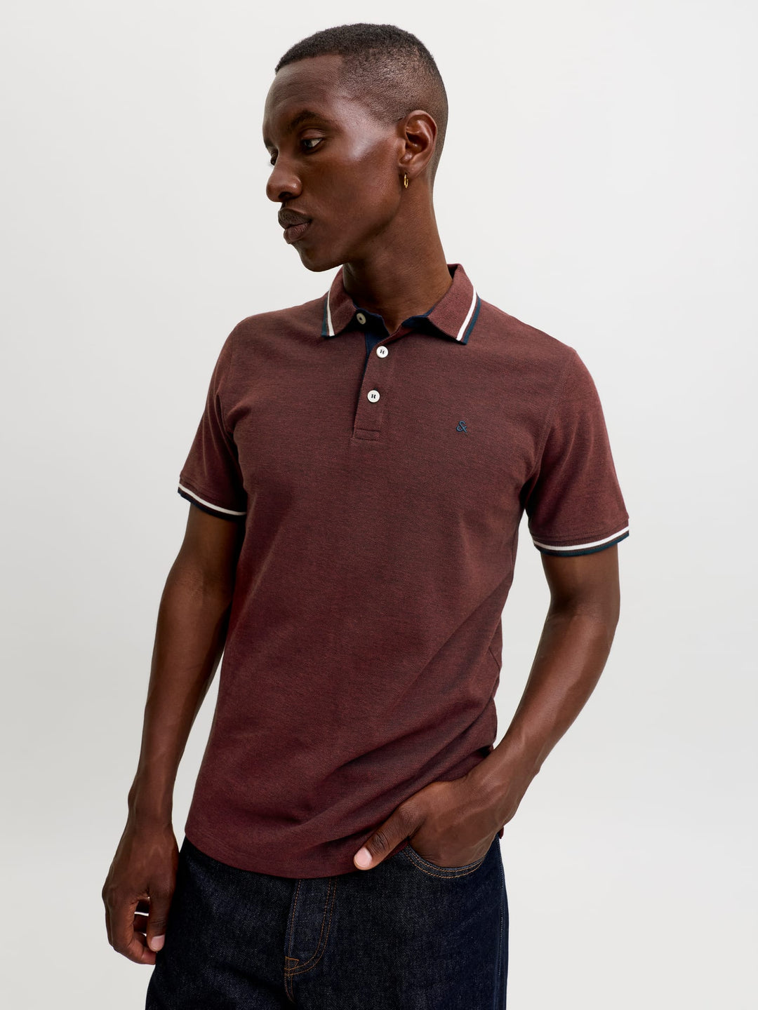 Jack & Jones paulos polo bordeaux – heren