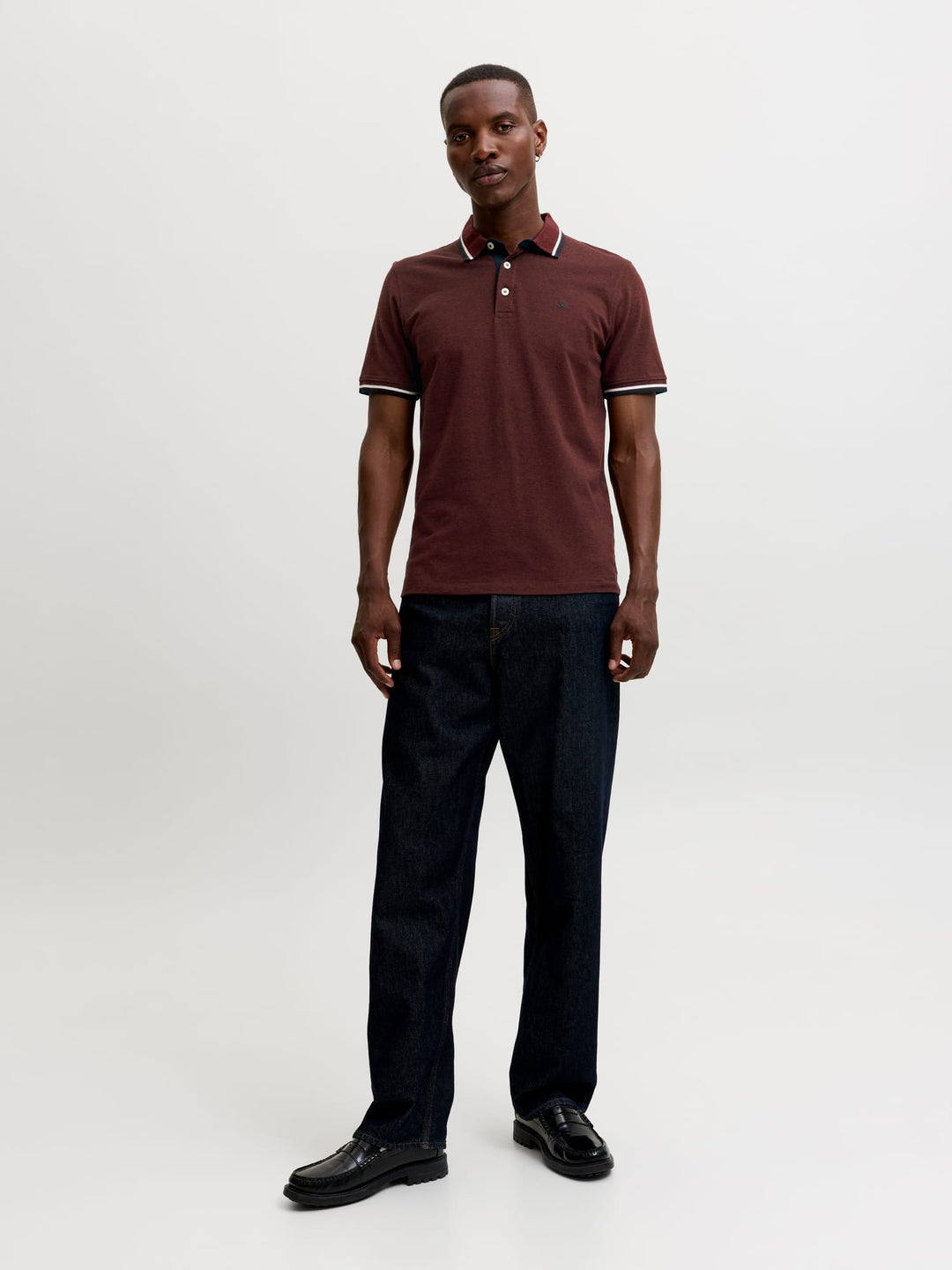 Jack & Jones paulos polo bordeaux – heren